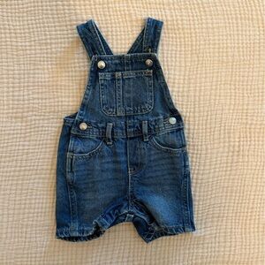 Old Navy Blue Denim Fabric Overall Shorts